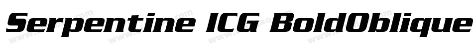 Serpentine ICG BoldOblique字体转换
